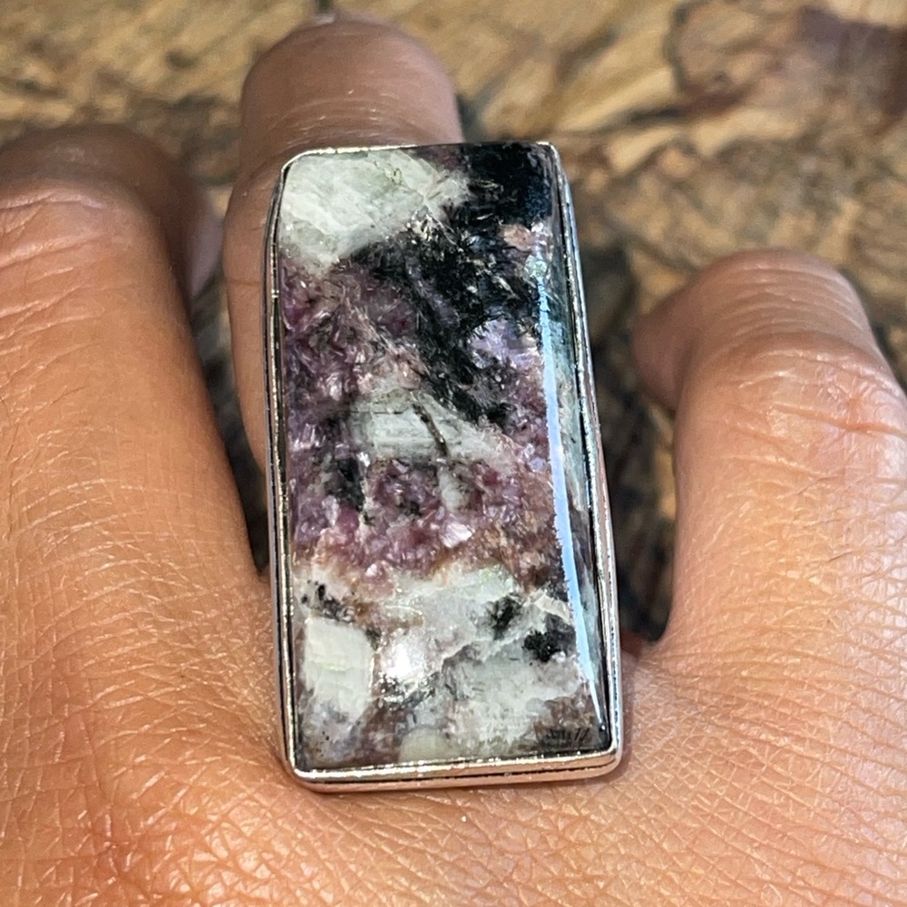 Dark Charoite Ring Size 7 1/2